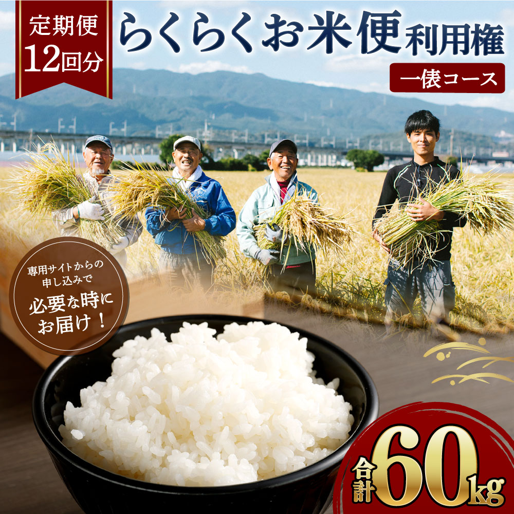 【ふるさと納税｜熊本県高森町】 らくらくお米便｜くまさんの輝き｜合計60kg（5kg×12回）